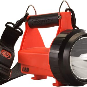 Streamlight 44454 Fire Vulcan LED Flashlight with Dual Rear LEDs, Quick Release Shoulder Strap and without Charger, Orange - 180 Lumens