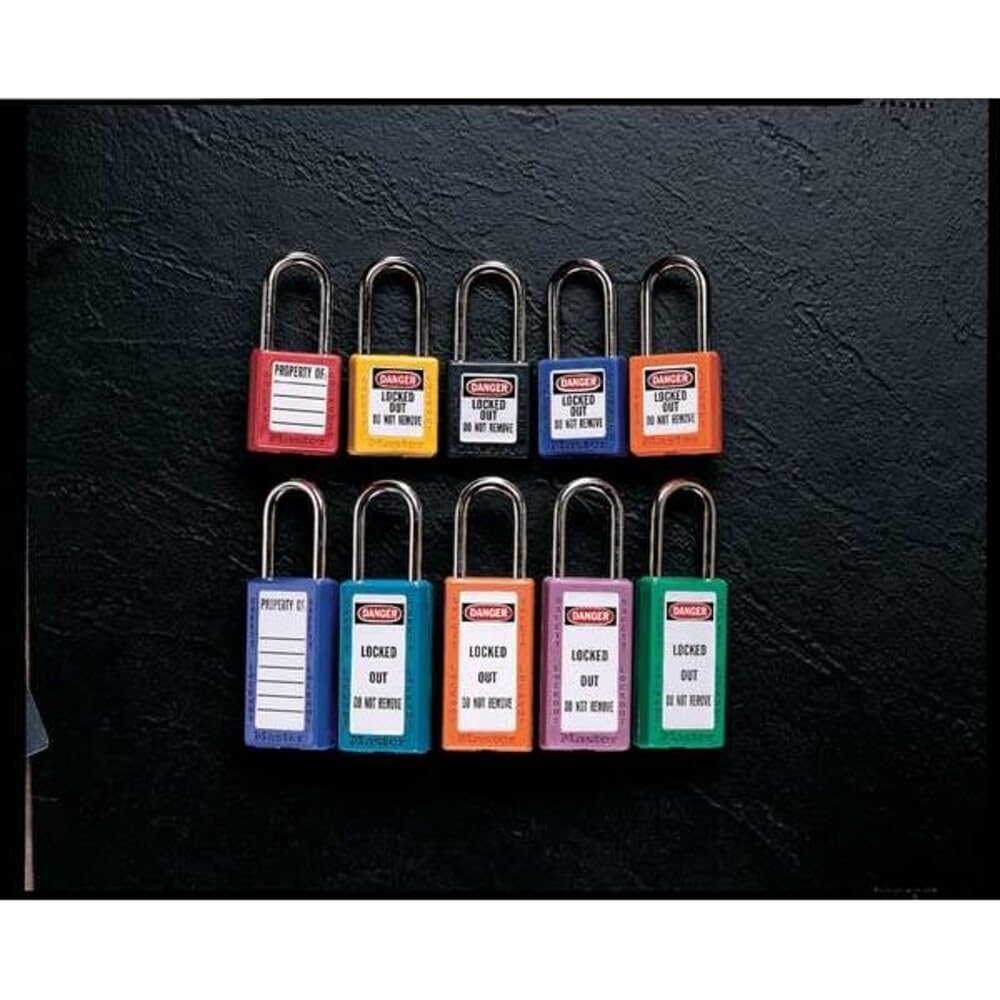 Master Lock 410 Xenoy Safety Padlock with Short Body, 1/4" x 1-1/2" Shackle, Rojo 7 Master Lock 410 Xenoy Safety Padlock with Short Body, 1/4" x 1-1/2" Shackle, Rojo – Vista 7