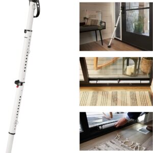 Master Lock - Tapón para puerta corredera y barra de seguridad para puerta, ajustable para puertas con bisagras y corredizas, lo suficientemente compacto como para viajar para seguridad de hotel,