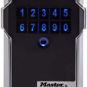 Master Lock 5441ECMX Caja de Seguridad electrónica portátil, Montura para Pared, 3-1/4", Negro