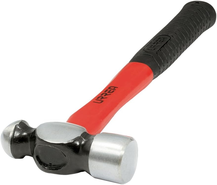 Urrea 1316FV Martillo de bola maquinado con mango de fibra de vidrio largo de 13", 16 oz 1 Urrea 1316FV Martillo de bola maquinado con mango de fibra de vidrio largo de 13", 16 oz