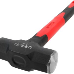Urrea 1434GFV Marro octagonal cabeza maquinada con mango de fibra de vidrio de 15-1/4", 3 lb