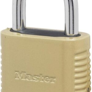 Master Lock 875D - Cerradura combinada para exteriores (2 unidades, acabado en latón)