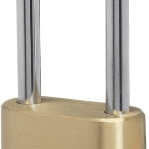 Master Lock 175LH - Juego de candado de combinación de 2 pies de ancho, con 2-1/4 pulgadas Grillete, acabado en latón