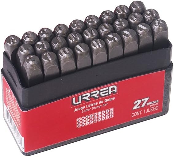 Urrea 42L4 Juego de letras de la "A" a la "Z" de golpe 4 mm, 27 piezas 2 Urrea 42L4 Juego de letras de la "A" a la "Z" de golpe 4 mm, 27 piezas – Vista 2