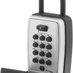Master Lock Caja de Seguridad, Establece tu Propio botón de combinación, Talla Portable, n/a, Negro