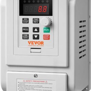 VEVOR VFD 3HP, 2.2KW, 10A, 1 fase 220V-240V entrada a 3 fases 220V-240V salida variable, 0-400Hz VFD para control de velocidad del motor de CA