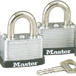 Master Lock 8596Q Juego de Candados Laminados Económicos de Ancho, 40 mm, 4 Piezas