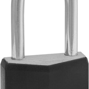 Master Lock - Candado de latón macizo de 4 cm, cubierta negra, 1-1/2 Inch Shackle, Negro