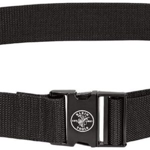 Klein Tools 5705 PowerLine Tool Belt, Nylon w/Metal Buckle, Size 28"-54", 2" Wide, Blk