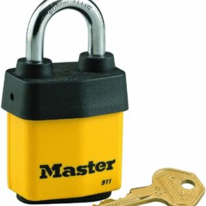 Master Lock Candado de acero laminado cubierto, 2-1/8 pulgadas de ancho, 911DPF