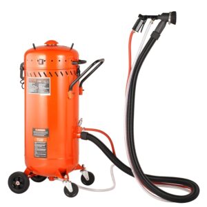 VEVOR Blaster de arena al aspiradora de 28 galones, chorro de arena sin polvo con sistema de aspiradora integrado de 1200 W para control de polvo y reciclaje abrasivo, máquina de chorro resistente sin