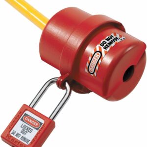 Master Lock 487 Bloqueo giratorio de enchufe eléctrico para enchufes de 110 V y 220 V