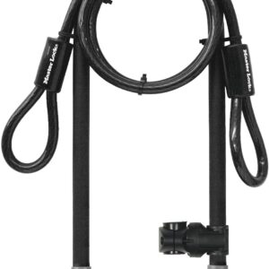 Master Lock Bloqueo en U Resistente con Cable de Extremo para Exteriores