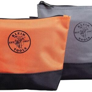 Klein Tools 55470 - Bolsas de herramientas con cierre (lona de 34.3 cm), multicolor, paquete de 2 unidades
