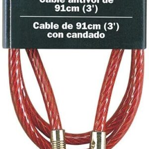 Master Lock 719D 3' Long x 3/16' Diameter Cable with Integrated Laminated Steel Padlock