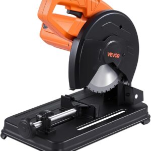 VEVOR Sierra de corte, hoja de corte en frío de acero inoxidable de 7-1/4", motor de 1200 W, velocidad de 4000 r/min,ángulo de ajustable de 0 a 45°, tubos cuadrados y planos,aceros en forma de I