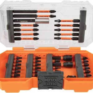 Klein Tools 33801 Juego de brocas de impacto con destornilladores de tuercas magnéticas, ProFlex S2 Steel Phillips, ranuradas, cuadradas, brocas TORX con funda, compatible con MODBox, 40 piezas
