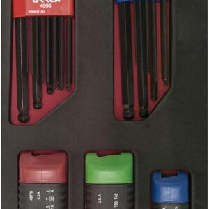 Urrea Herramientas CH120 Juego de 22 Llaves Hex L y 24 Llaves Hex Navaja SAE, MM y Torx