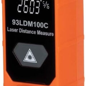 Klein Tools 93LDM100C Compact Laser Distance Measure, Measures in Feet, Inches, Meters