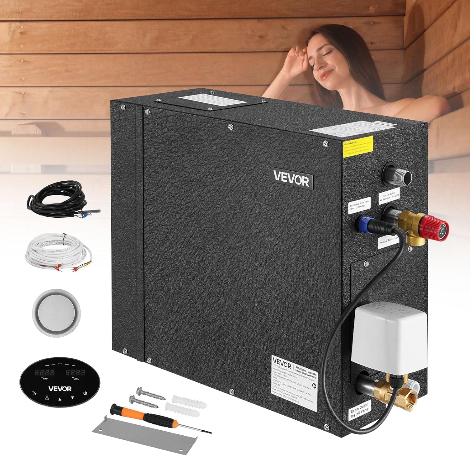 VEVOR Generador de vapor,de 10 minutos a 24 horas de funcionamiento. 1 VEVOR Generador de vapor,de 10 minutos a 24 horas de funcionamiento.