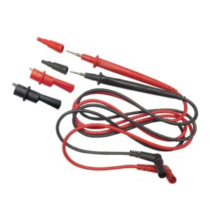 Klein Tools 69410 Juego de Repuestos de Cables de Pruebas para Multímetros de repuesto con conectores de entrada estándar compatibles con la mayoría de los multímetros