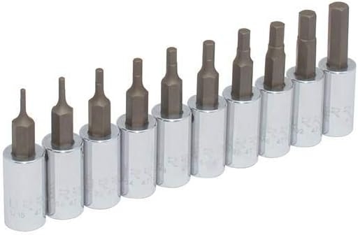 Urrea 4770-10 Juego de dados con punta hexagonal cuadro de 1/4", en pulgadas en riel, 10 piezas 1 Urrea 4770-10 Juego de dados con punta hexagonal cuadro de 1/4", en pulgadas en riel, 10 piezas