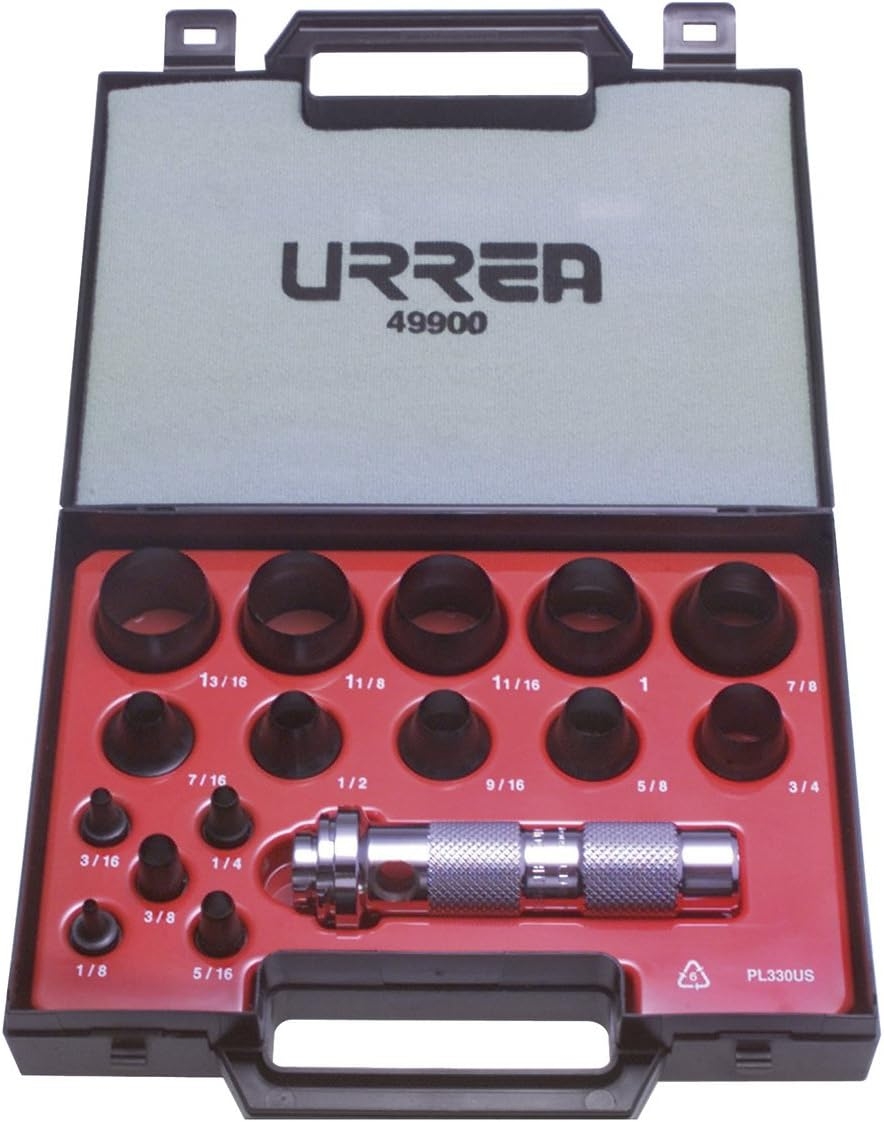 Urrea Herramientas Juego de sacabocados 11 piezas 1/8-3/4" 2 Urrea Herramientas Juego de sacabocados 11 piezas 1/8-3/4" – Vista 2