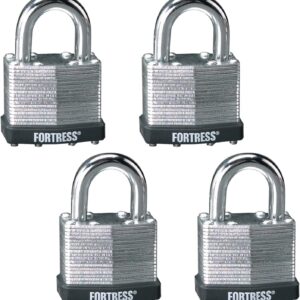 Master Lock 1803Q Laminated Steel Padlock, 1-1/2-inch, 4-Pack