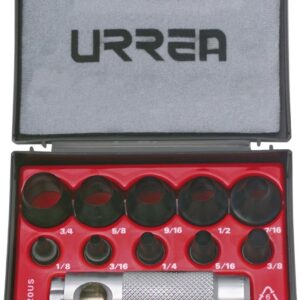 Urrea Herramientas Juego de sacabocados 11 piezas 1/8-3/4"