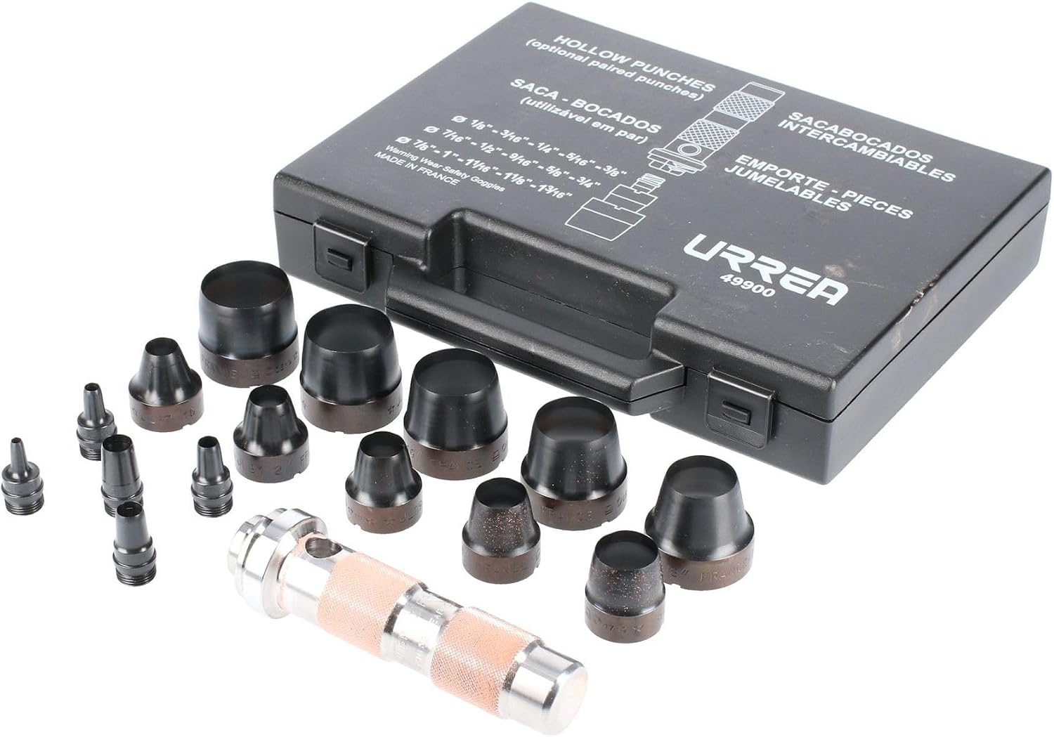 Urrea Herramientas Juego de sacabocados 11 piezas 1/8-3/4" 5 Urrea Herramientas Juego de sacabocados 11 piezas 1/8-3/4" – Vista 5