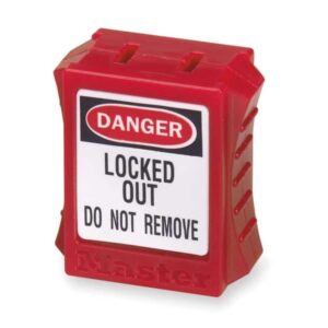 Master Lock S2005 - Bloqueo de clavija eléctrica, color rojo