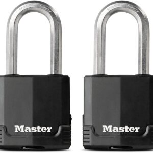 Master Lock M515XTLH Magnum - Candado resistente con llave, paquete de 2 llaves similares