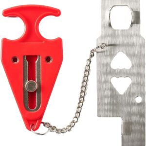 Master Lock - Protector de puerta de refuerzo para ubicaciones de entrada delantera, tapón a prueba de niños para entrada superior de recámara, con seguridad para niños pequeños, 276EC