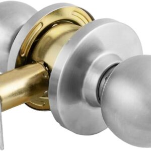 Master Lock BLC0232DKA4 - Perilla cilíndrica para almacenaje, grado comercial 2, acabado chapado en cromo cepillado