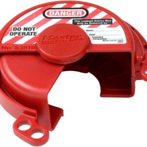 Master Lock S3910 Lockout Tagout Bloqueo de válvula de gas presurizado, rojo