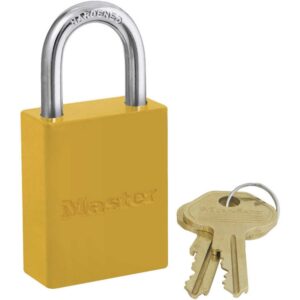 Master Lock 6835YLW Safety Series Padlock, Aluminum Body, 2-Inch, Yellow