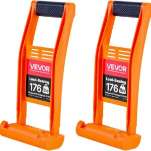 VEVOR 2 PCS Transportador de Paneles de Yeso con Asas para Madera Contrachapada, Herramienta de Plástico ABS con Capacidad de Carga de 79,8 kg para Madera Contrachapada, Tableros de Partículas