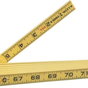 Klein Tools 910-6 Fiberglass Folding Rule, 6', Inside Reading