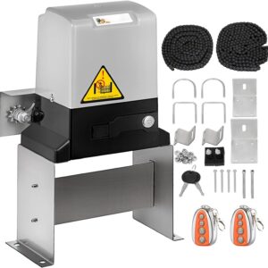 VEVOR Abridor de Puerta Corrediza AC1400 3100LBS, con 2 Controles Remotos, Kit de Hardware para Operador de Puerta de Seguridad, Velocidad de Movimiento de 43 Pies por Minuto