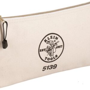Klein Tools 5139 Bolsa con Cremallera - Lona de 12-1/2" x 7".