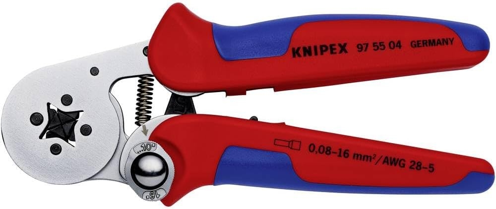 Knipex 97 55 14 - Alicates autoajustables para casquillos de alambre con acceso lateral chapado en cromo, con empuñaduras multicomponente, 180 mm 2 Knipex 97 55 14 - Alicates autoajustables para casquillos de alambre con acceso lateral chapado en cromo, con empuñaduras multicomponente, 180 mm – Vista 2