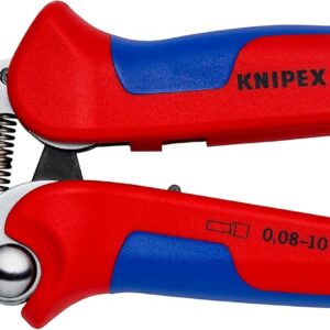 Knipex 97 55 14 - Alicates autoajustables para casquillos de alambre con acceso lateral chapado en cromo, con empuñaduras multicomponente, 180 mm