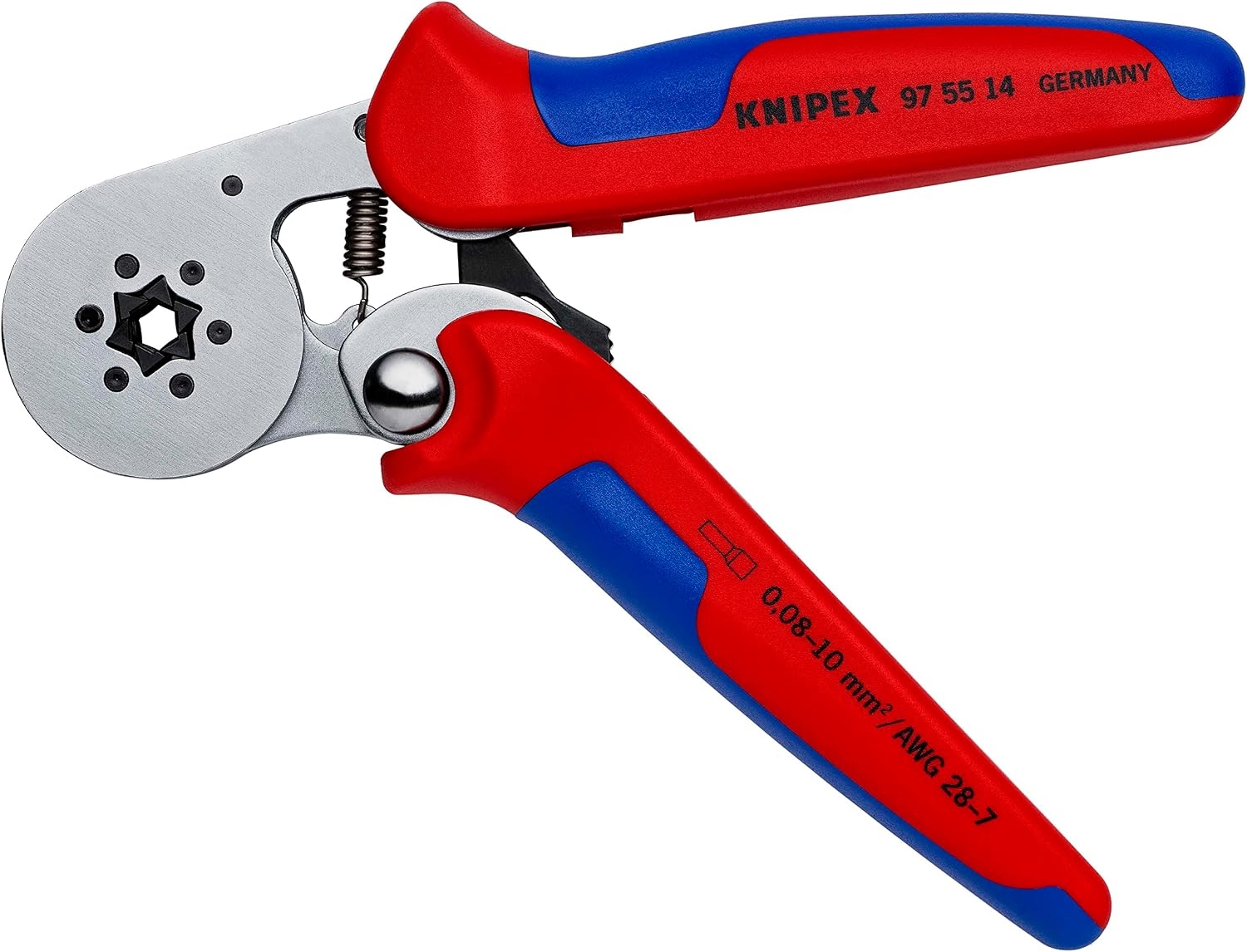 Knipex 97 55 14 - Alicates autoajustables para casquillos de alambre con acceso lateral chapado en cromo, con empuñaduras multicomponente, 180 mm 5 Knipex 97 55 14 - Alicates autoajustables para casquillos de alambre con acceso lateral chapado en cromo, con empuñaduras multicomponente, 180 mm – Vista 5