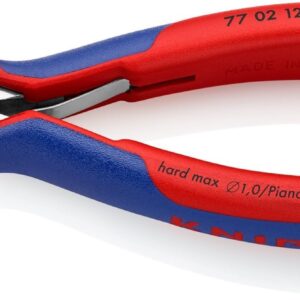 Knipex 77 02 120 H Alicate de Corte Diagonal para Electrónica con Plaquitas de Carburo en Los Filos con Fundas en Dos Componentes, 120 mm