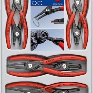 KNIPEX 00 20 04 SB Juego de pinzas de precisión para anillos de retención 295 mm