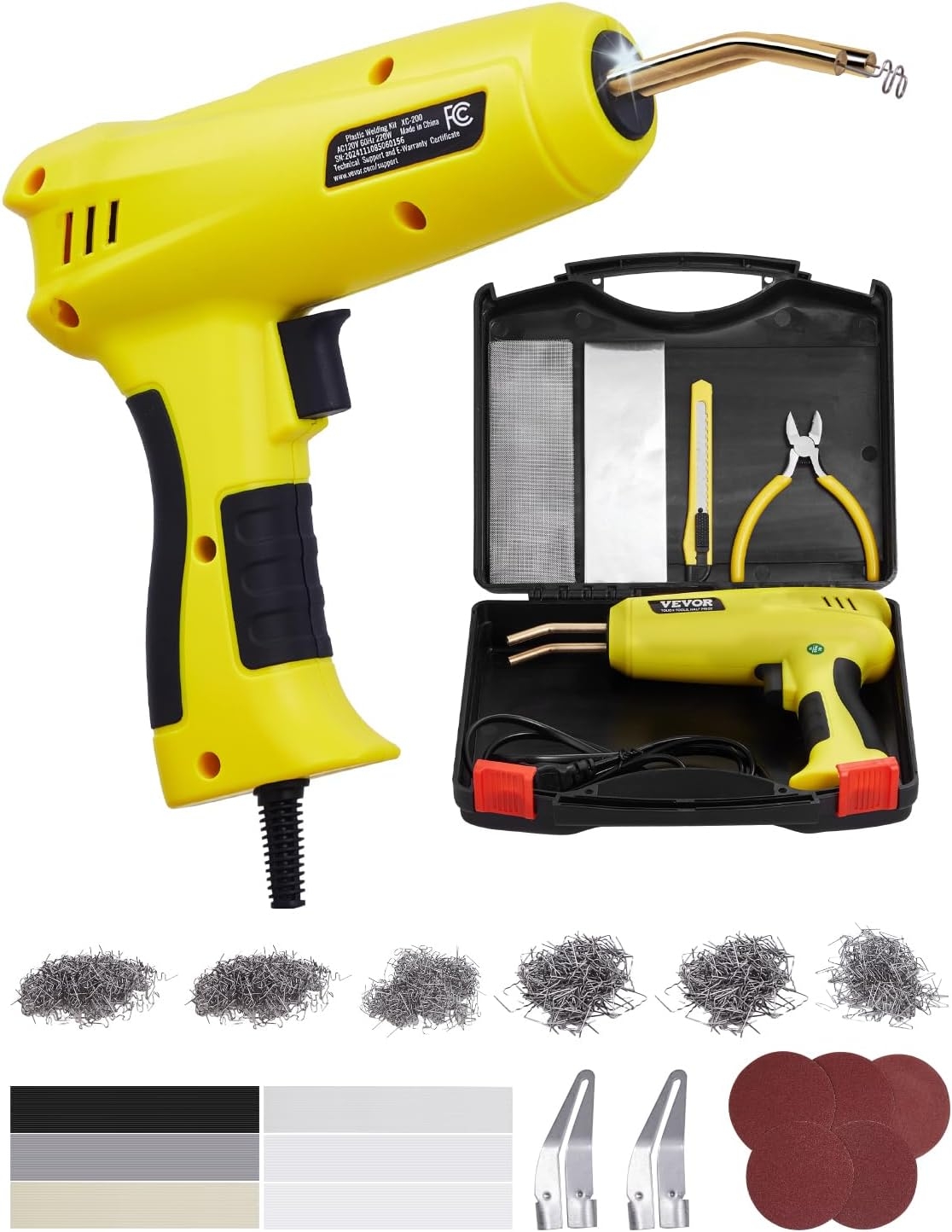VEVOR Kit de soldadura de plástico, pistola de soldadura de plástico 220 W 1 VEVOR Kit de soldadura de plástico, pistola de soldadura de plástico 220 W