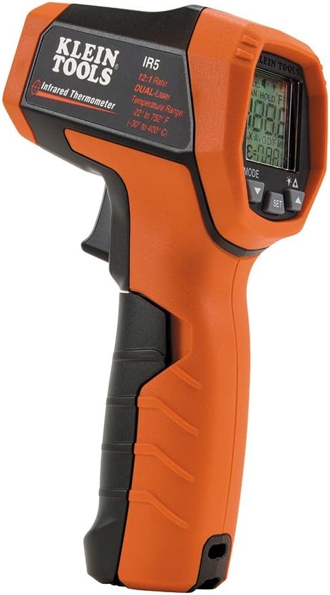 KLEIN TOOLS IR5 | Termómetro Infrarrojo | Doble Láser | Medición Precisa 1 KLEIN TOOLS IR5 | Termómetro Infrarrojo | Doble Láser | Medición Precisa