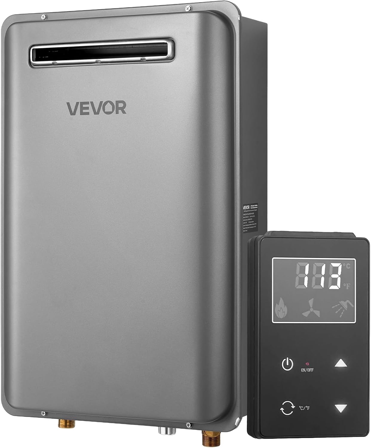 VEVOR Calentador de agua instantáneo a propano, 5.3 galones para exteriores, 120,000 BTU, control inteligente de temperatura, interfaz NPT de 3/4 de pulgada, gris plateado 1 VEVOR Calentador de agua instantáneo a propano, 5.3 galones para exteriores, 120,000 BTU, control inteligente de temperatura, interfaz NPT de 3/4 de pulgada, gris plateado
