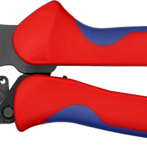 Knipex 97 52 38 SB Preciforce Alicate para Entallar Terminales con Fundas en Dos Componentes, color Bruñido, 220 mm